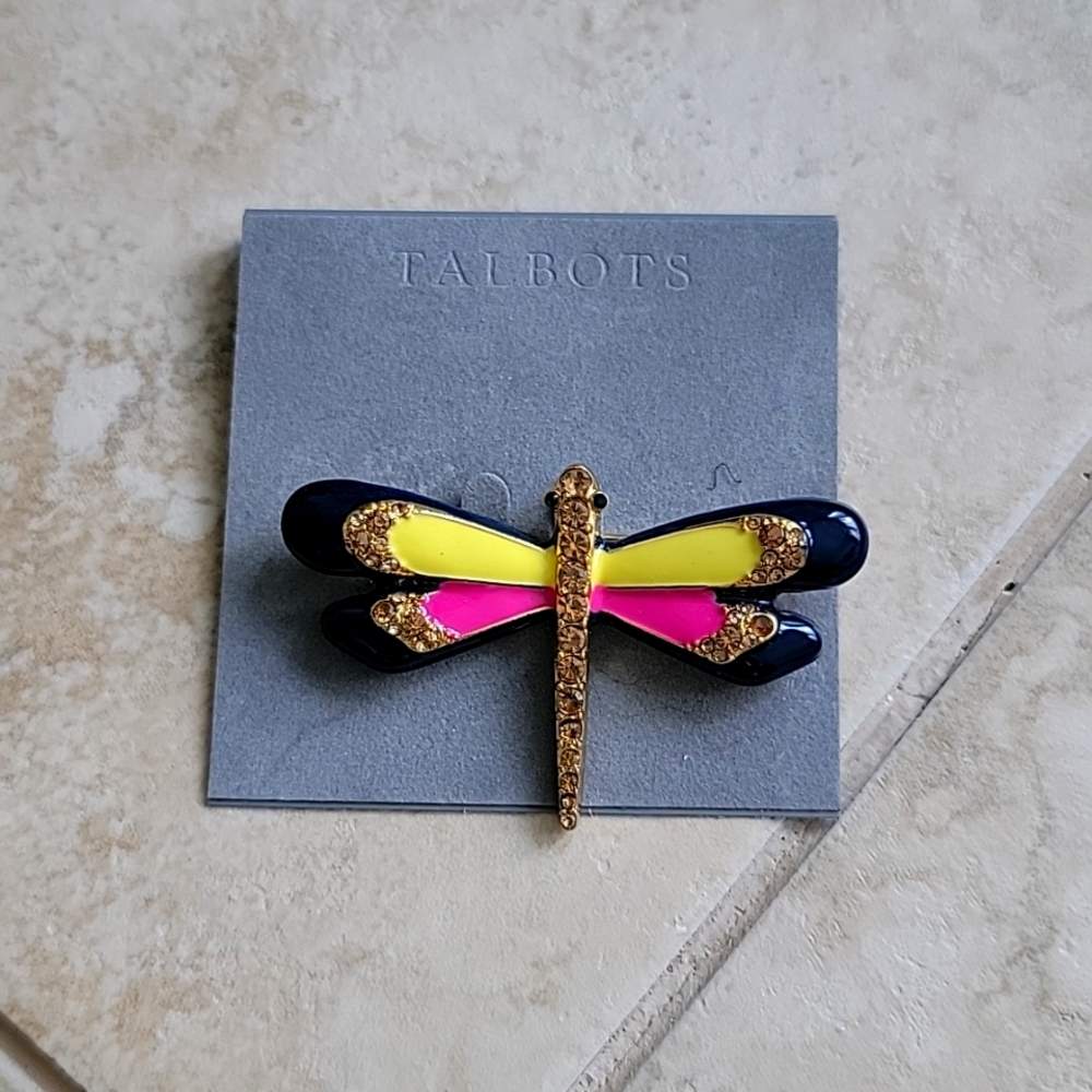 Enamel dragonfly lapel pin NWT